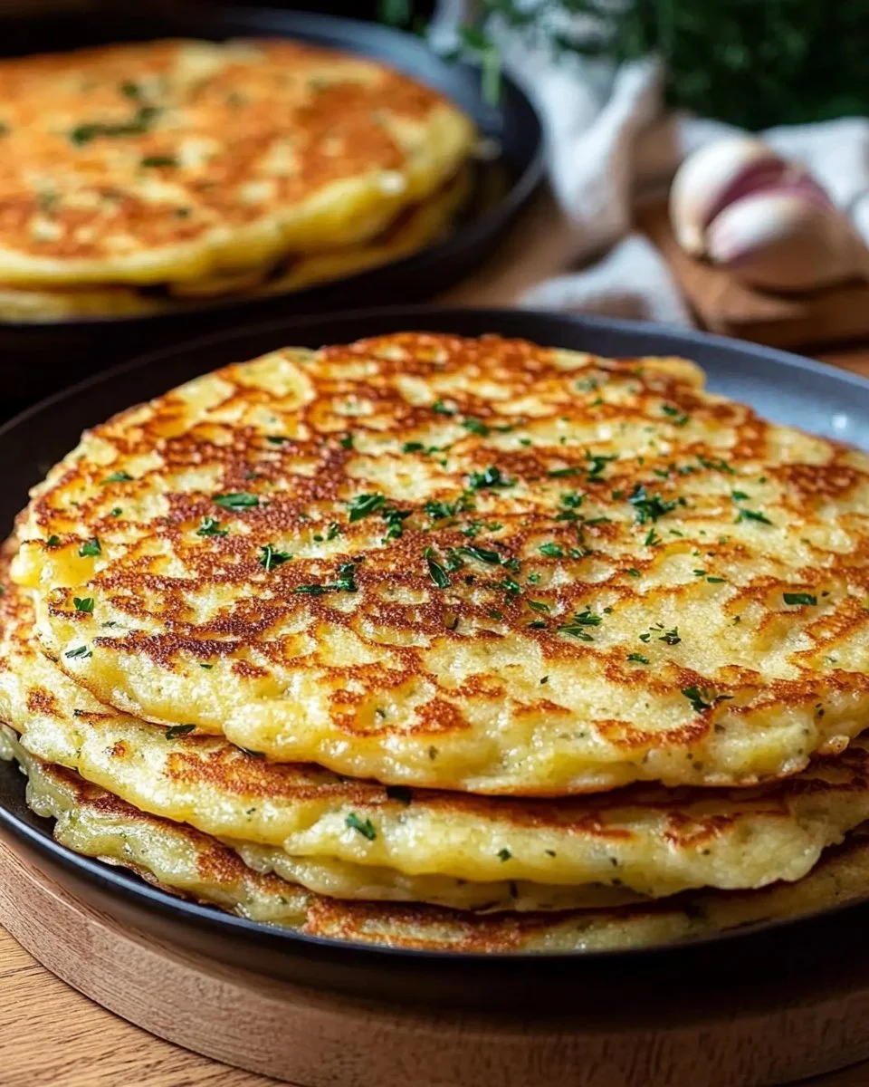 3 Minuten Pfannkuchen mit Knoblauch