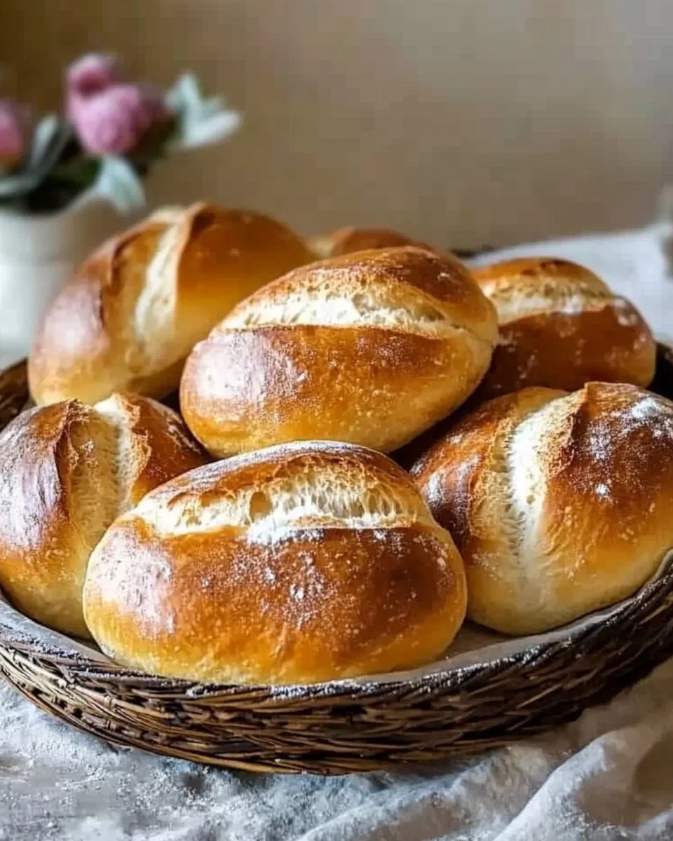 Berliner Knüppel zum Frühstück auf einem Teller serviert