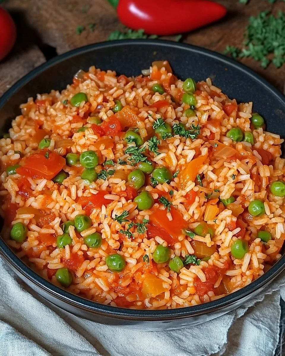 Djuvec Reis zubereitet in 30 Minuten, serviert in einer Schüssel