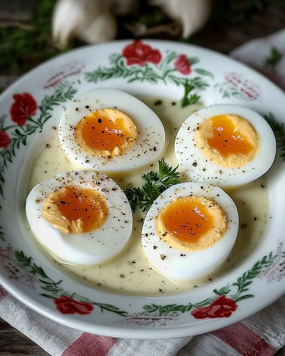 Eier in Senfsauce