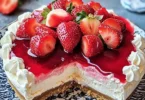 Erdbeer Käsekuchen ohne Backen, schnell und einfach zubereitet