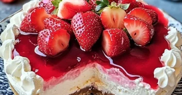 Erdbeer Käsekuchen ohne Backen, schnell und einfach zubereitet