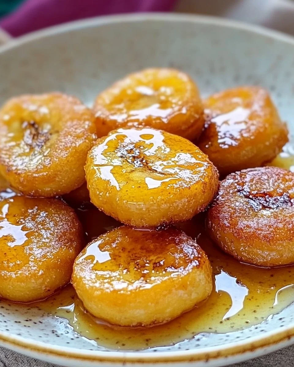 Gebackene Banane mit Honig