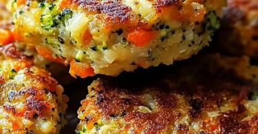 Gesunde Gemüsefrikadellen aus frischen Zutaten auf einem Teller serviert.