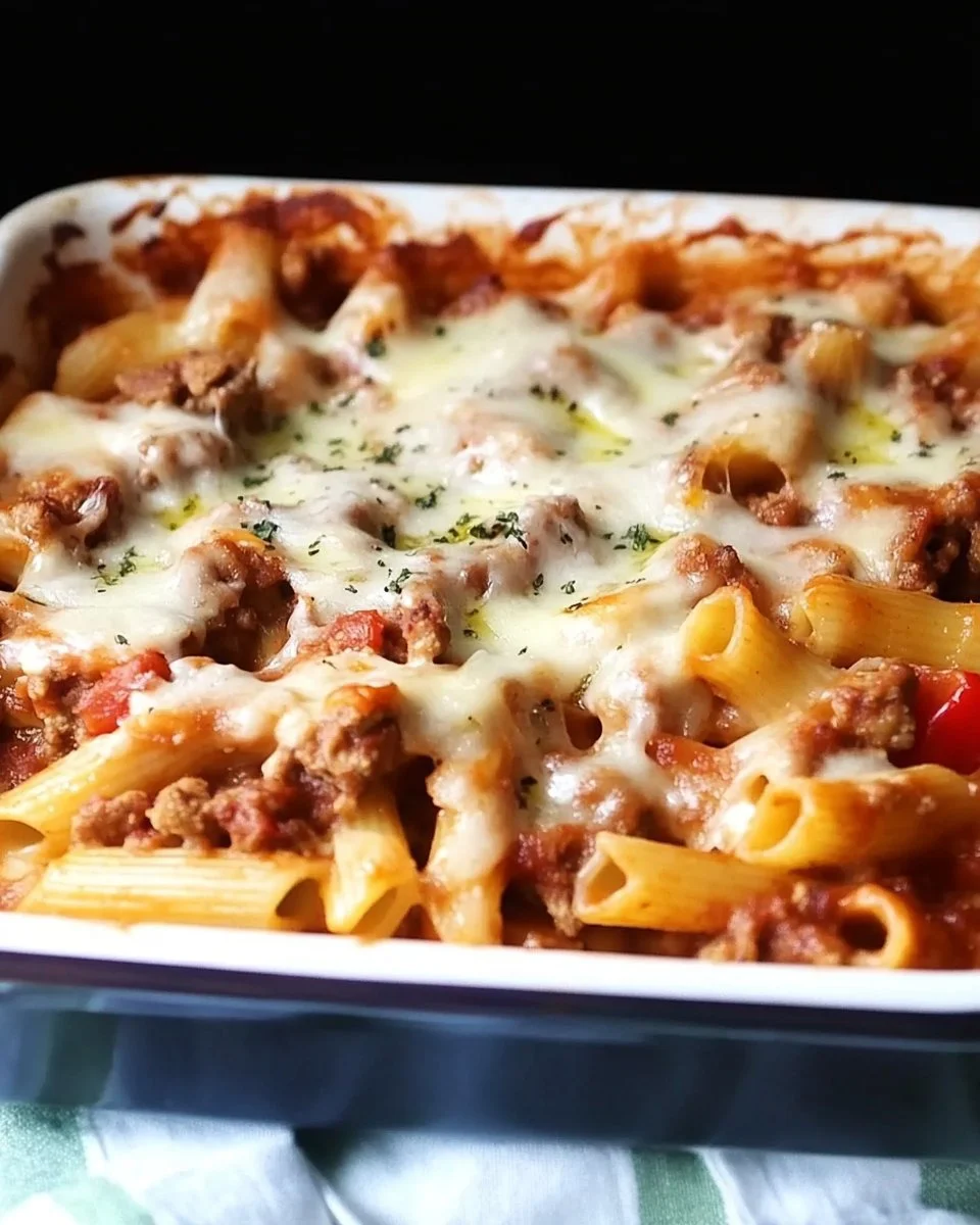 Gyros-Nudelauflauf in Metaxasoße