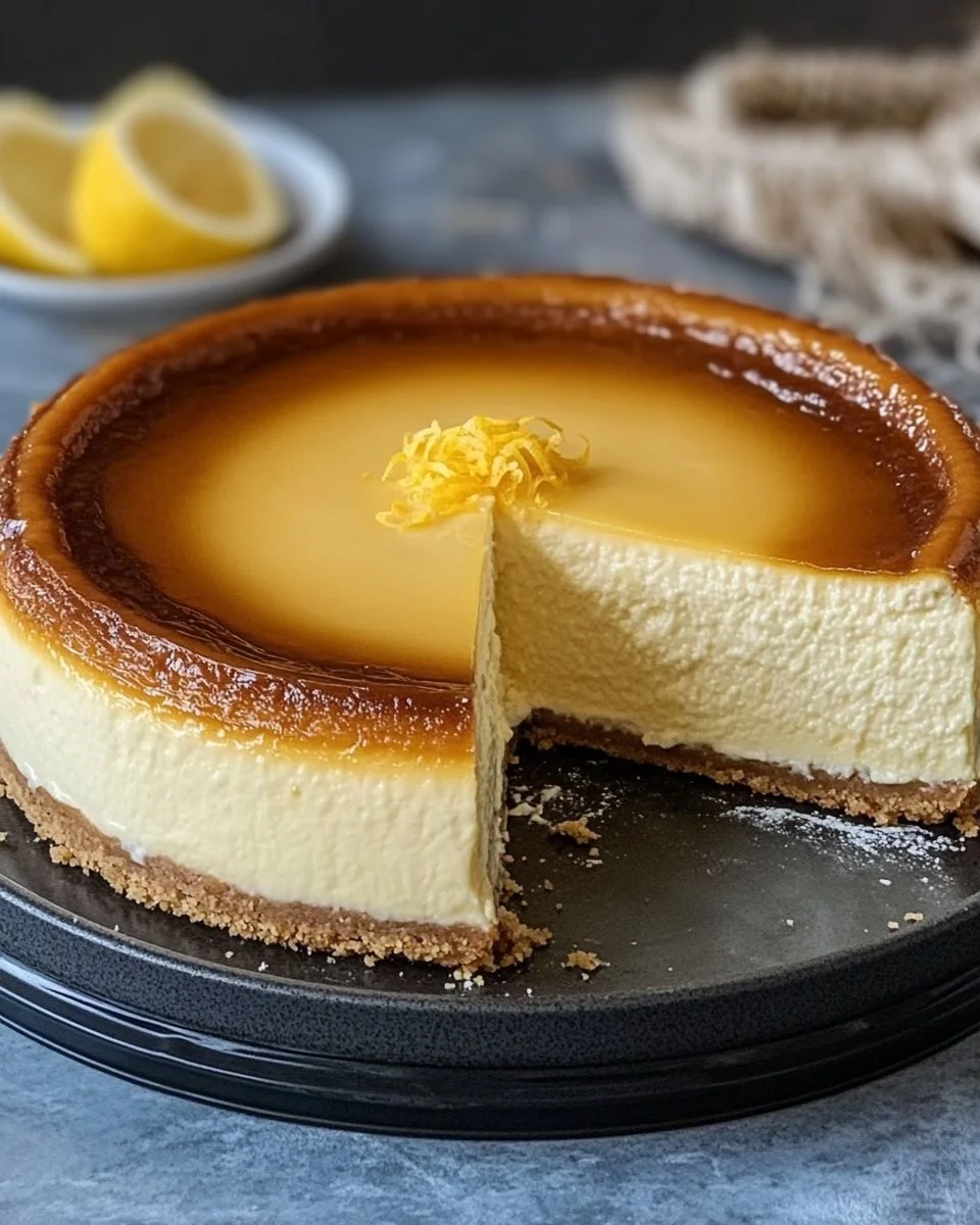 Käsekuchen ohne Boden auf einem Teller, verziert mit Beeren