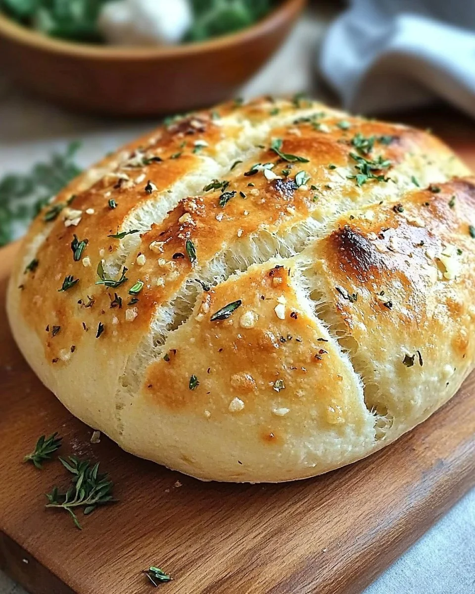 Knoblauchbrot ohne Kneten