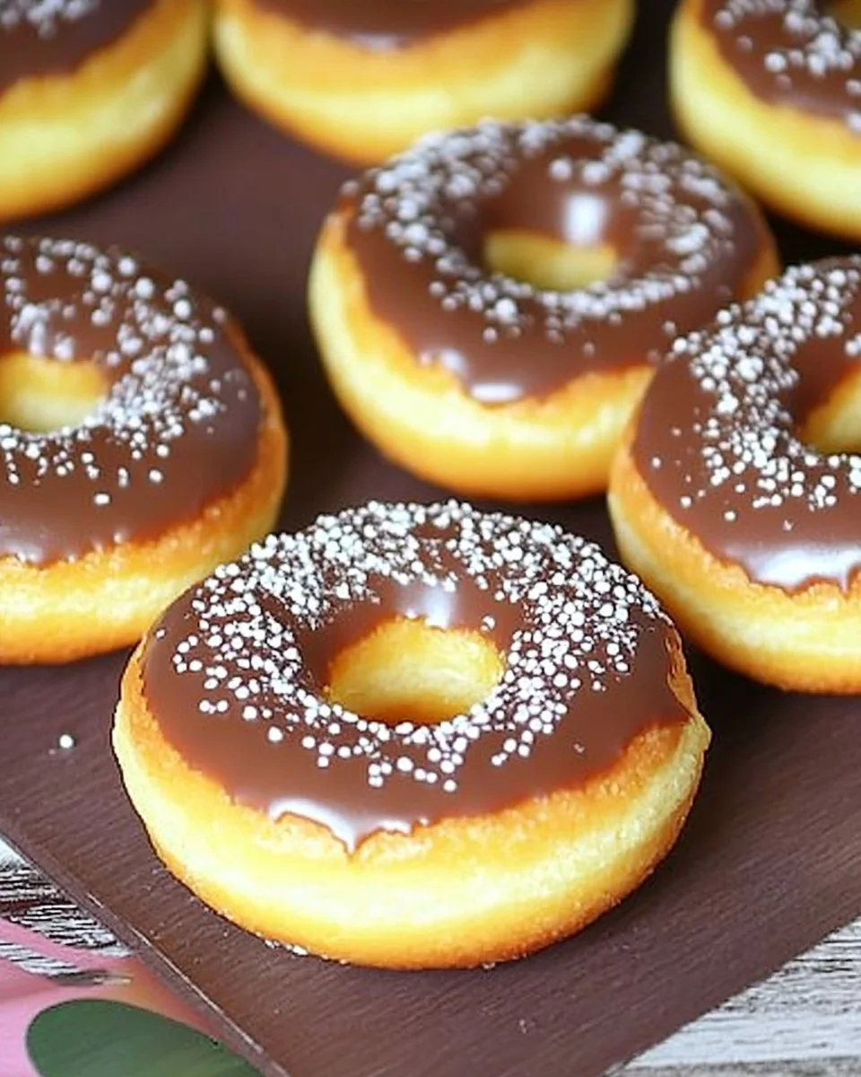 Mini Zitronen-Donuts mit Zitronenglasur