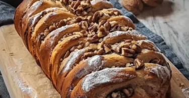 Leckerer Nusszopf mit knackigen Nüssen und goldbrauner Kruste