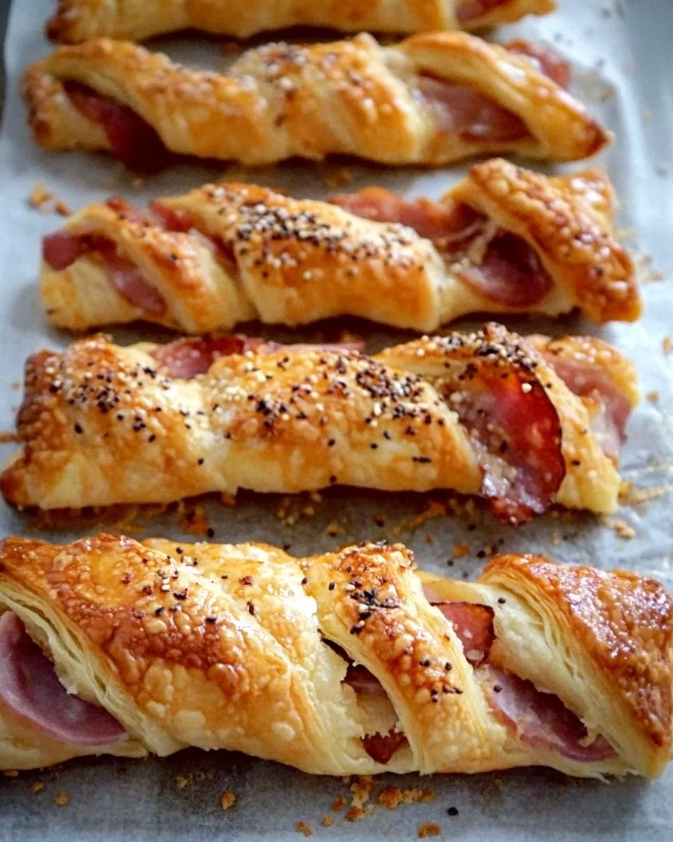 Leckere Party-Speckstangen auf einem Teller serviert