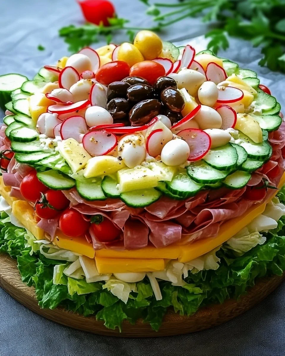 Partytorte aus Salat