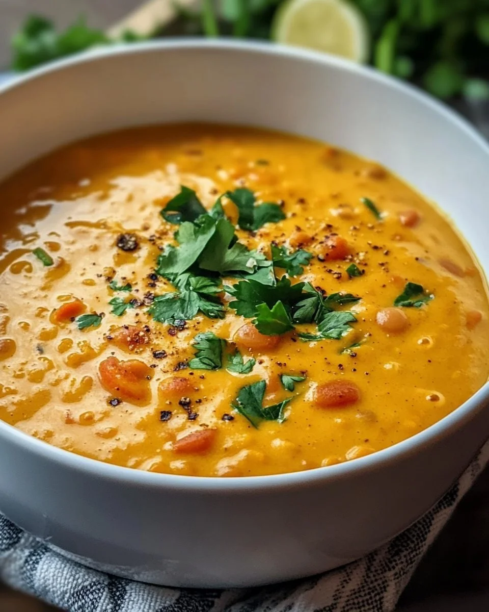 Rote-Linsen-Curry-Suppe