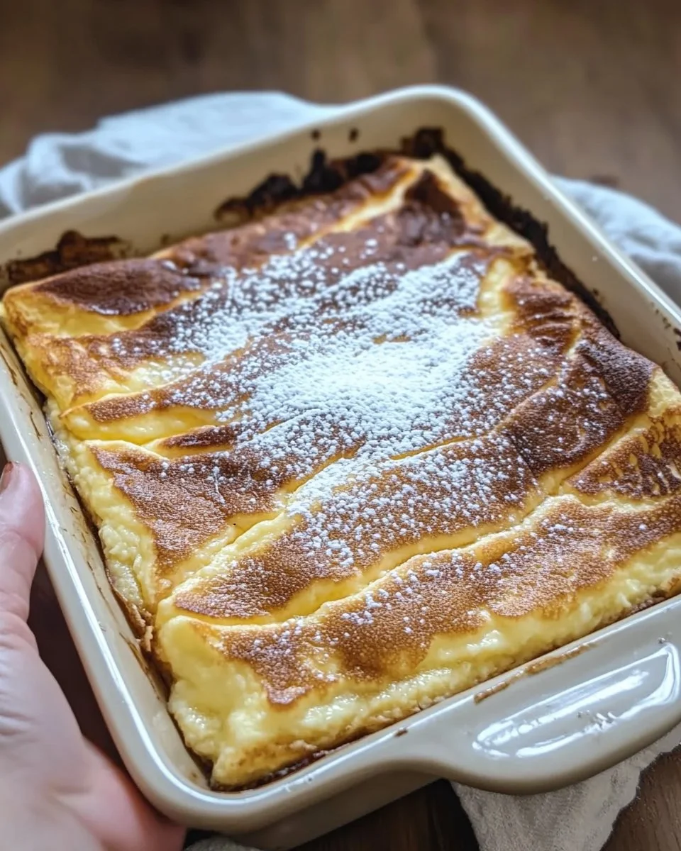 Leckere Ruck Zuck Ofenpfannkuchen frisch aus dem Ofen serviert.