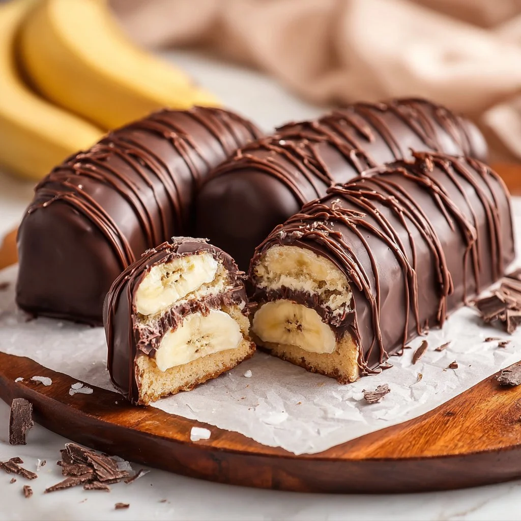 Selbstgemachte Schokobananen nach dem Rezept vom Bäcker