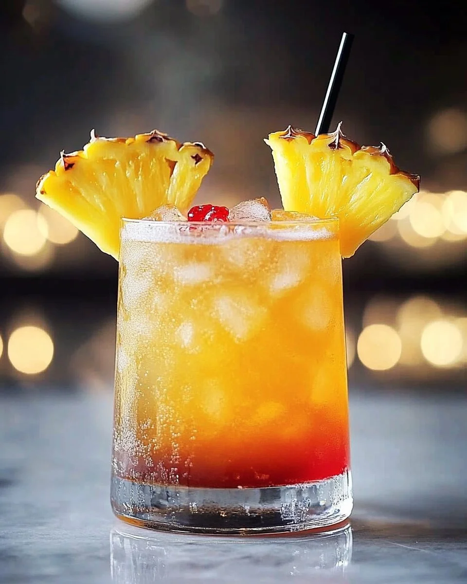 Erfrischender alkoholfreier Cocktail im Florida-Stil mit frischen Zutaten