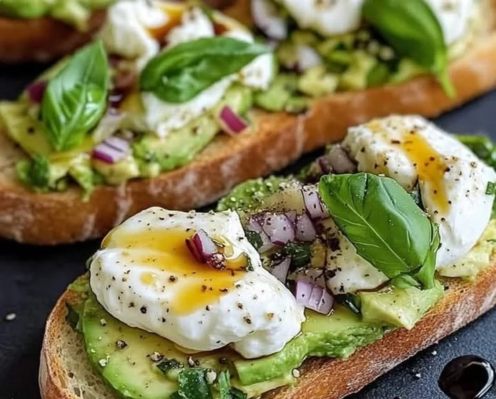 Avocado-Burrata-Bruschetta