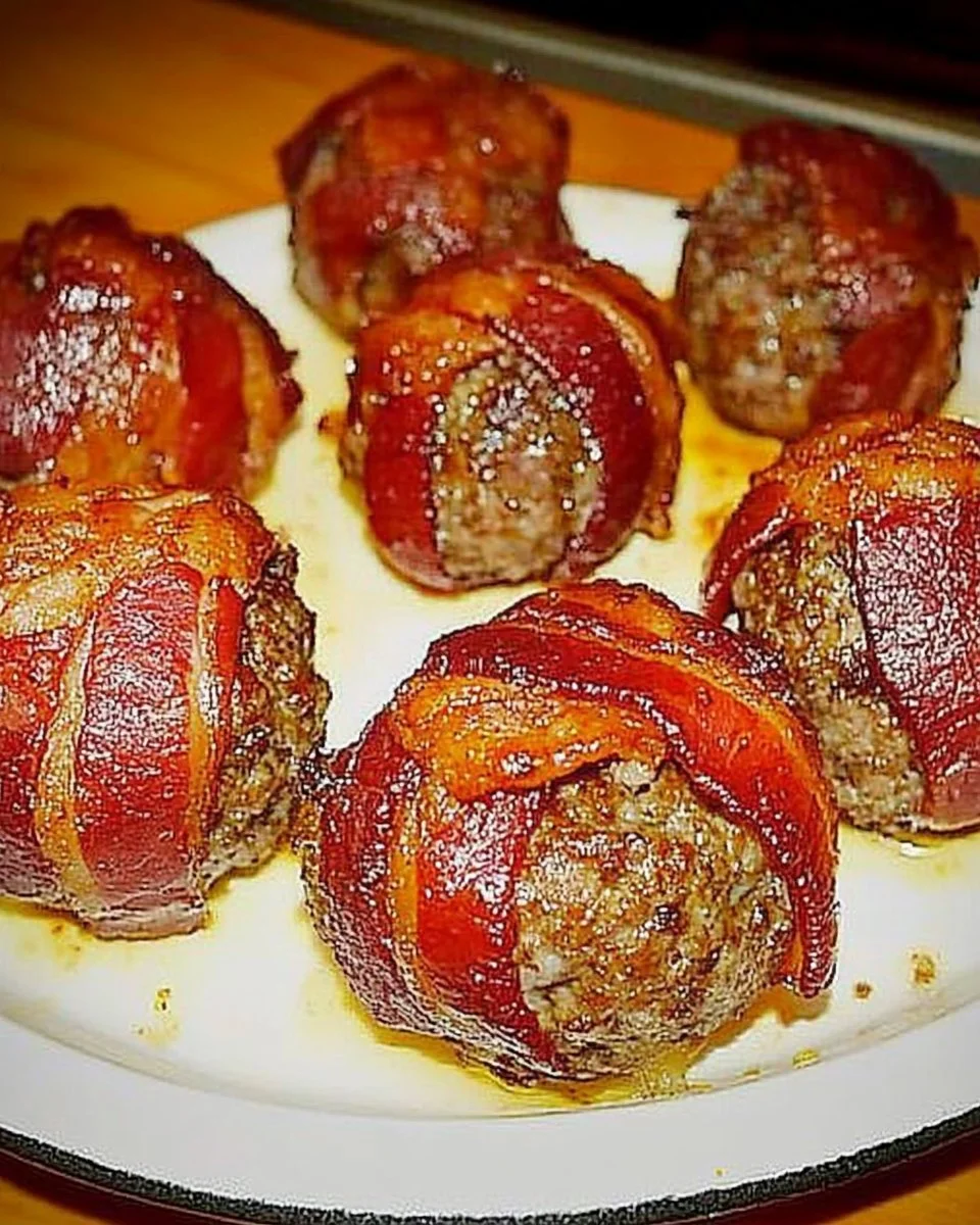 Bacon-Umwickelte Fleischbällchen