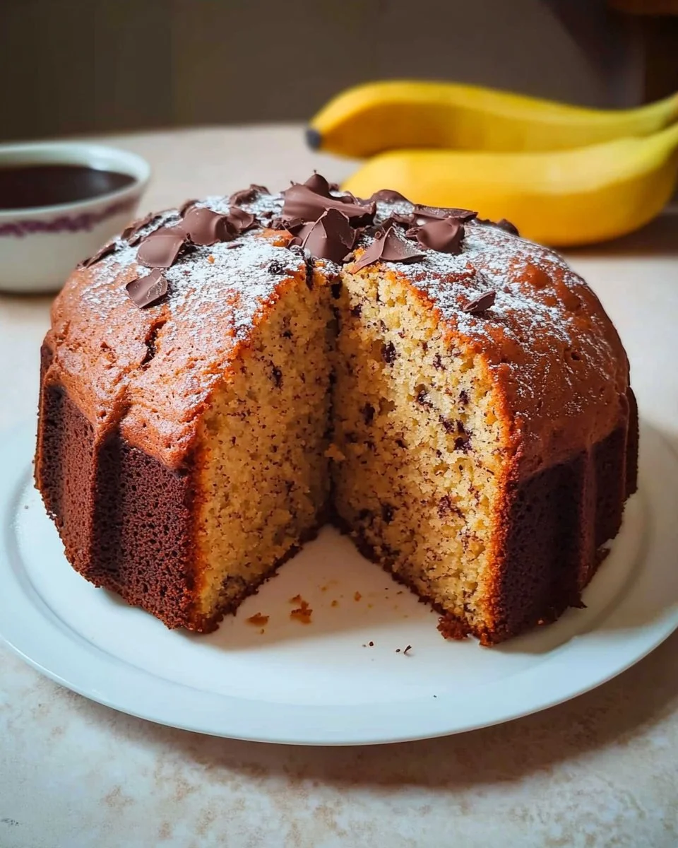 Köstliches hausgemachtes Bananenbrot auf einem Holzbrett