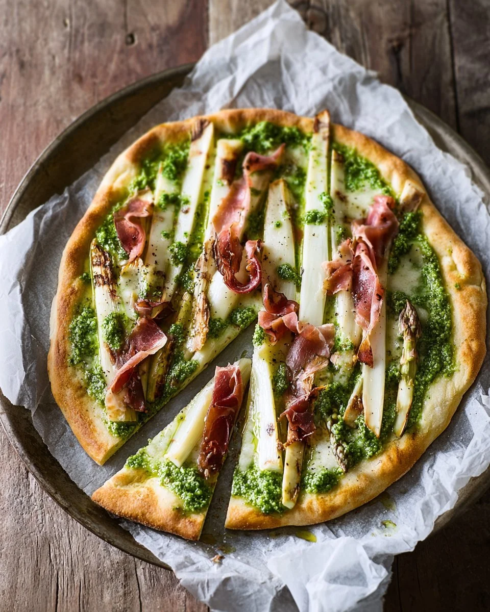 Bärlauch-Spargel-Tarte aus der Pfanne