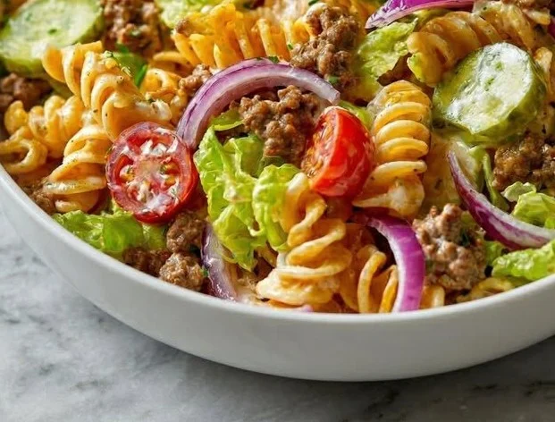Big Mac Pasta-Salat