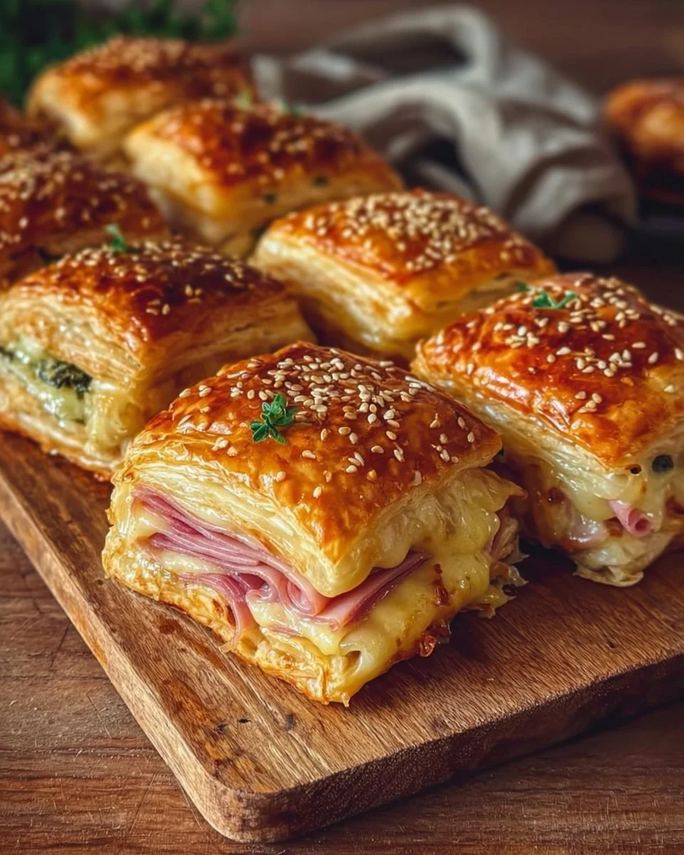 Blätterteig-Puten-Käse-Snacks