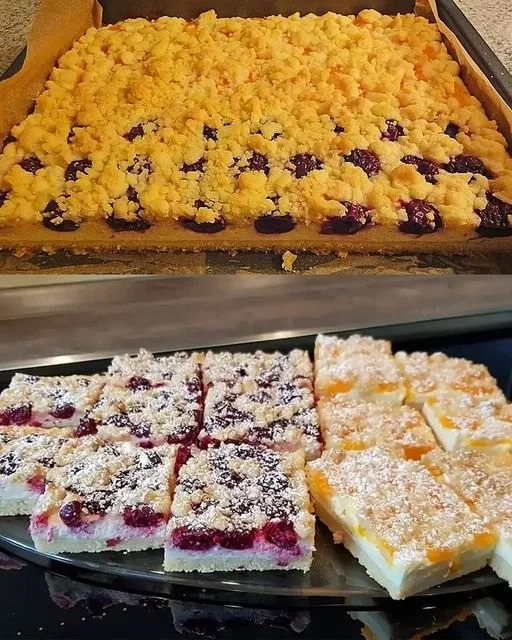 Blitzschneller Quark Streuselkuchen mit Streuseln