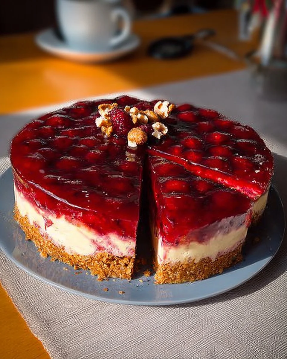 Brombeer Haselnuss Kuchen mit frischen Beeren und Haselnüssen