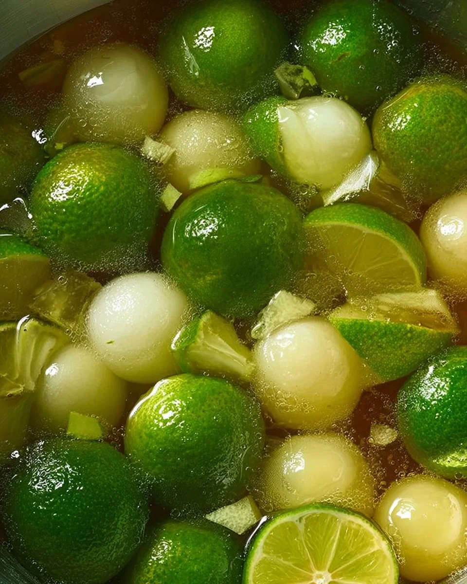 Caipirinha-Punsch mit Ingwerbier und Rum in einem Glas serviert