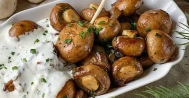 Leckere Champignons wie vom Jahrmarkt, knusprig und aromatisch zubereitet.