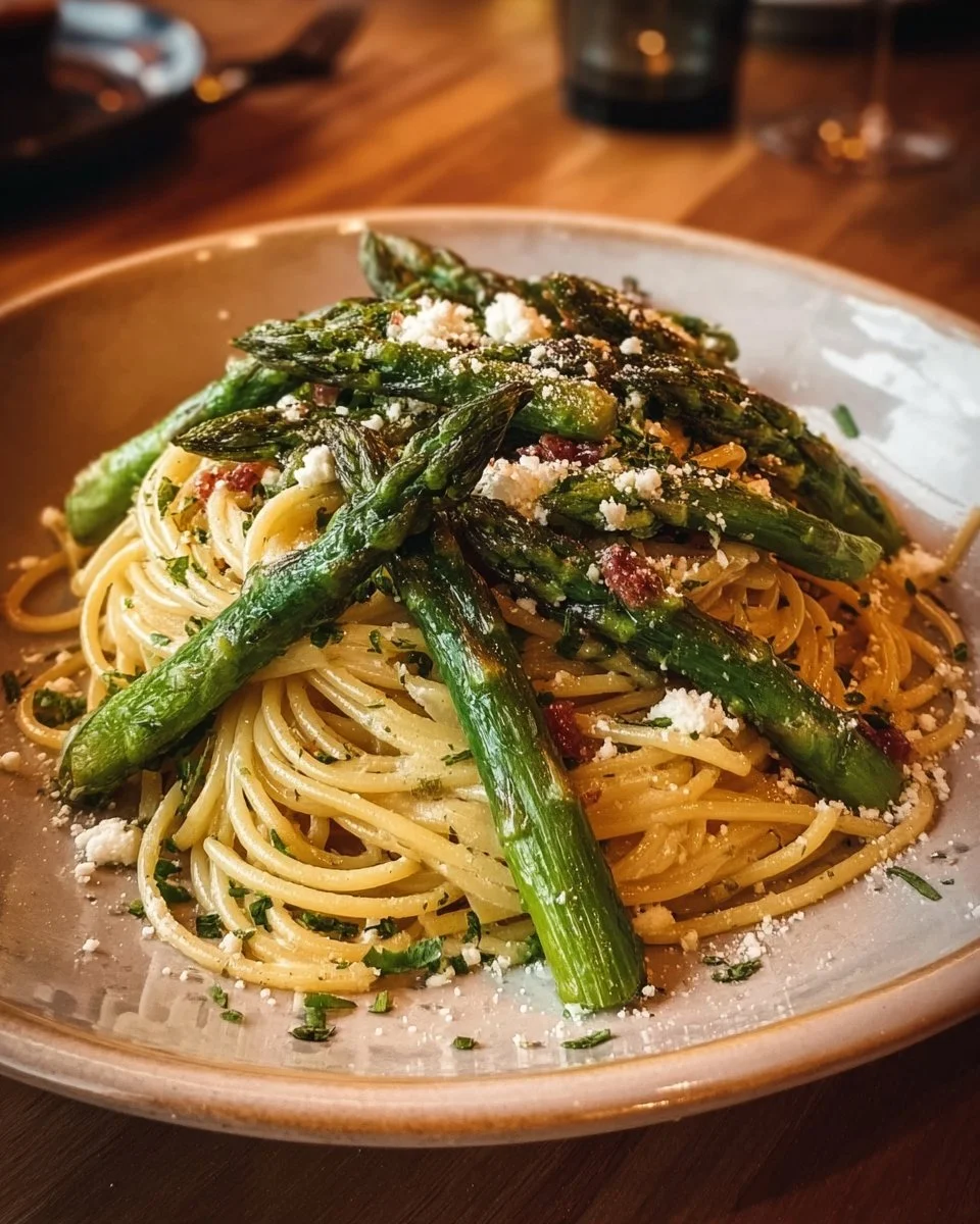 Cremige Spargel-Pesto-Pasta