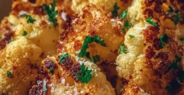 Crispy Cauliflower zubereitet im Air Fryer, golden und knusprig