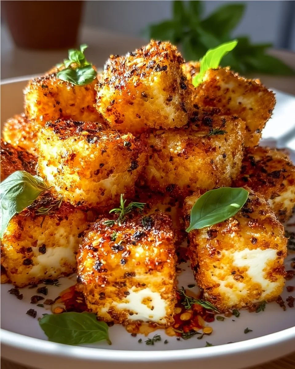 Crispy Feta aus dem Airfryer, goldbraun und knusprig zubereitet