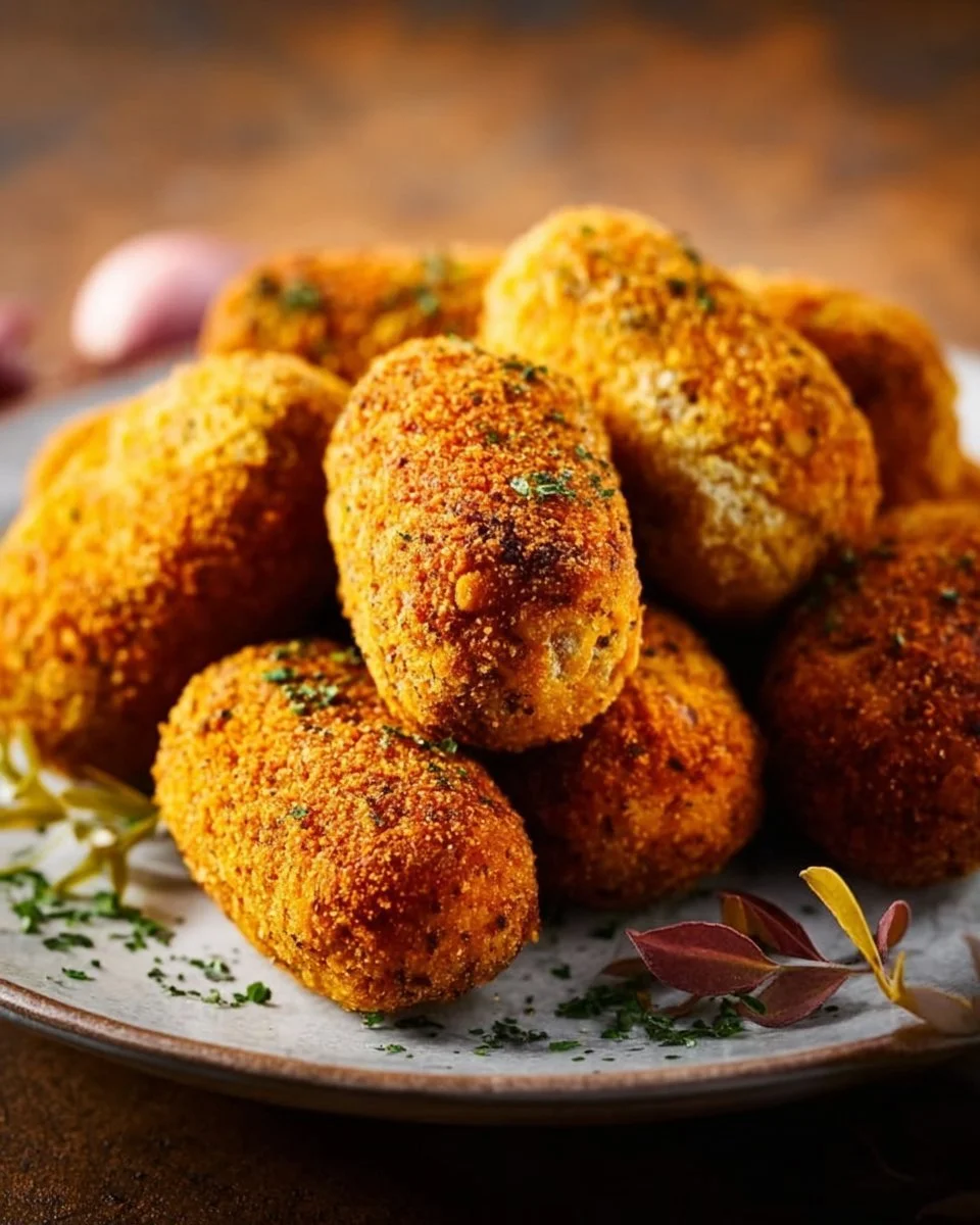Crispy lentil croquettes cooked in an air fryer, healthy and delicious