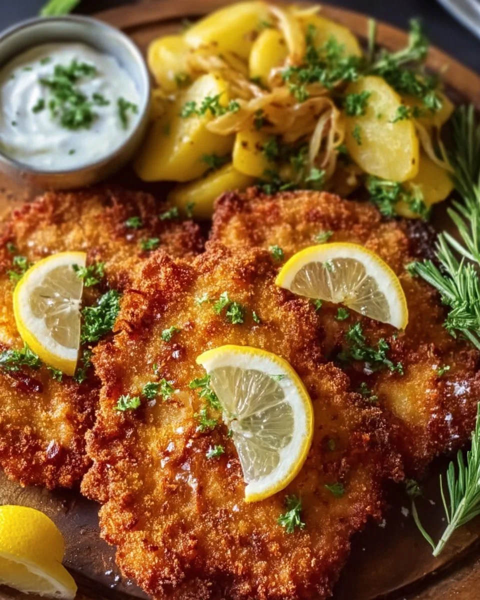 Crispy Onion Schnitzel aus der Heißluftfritteuse mit knuspriger Panade