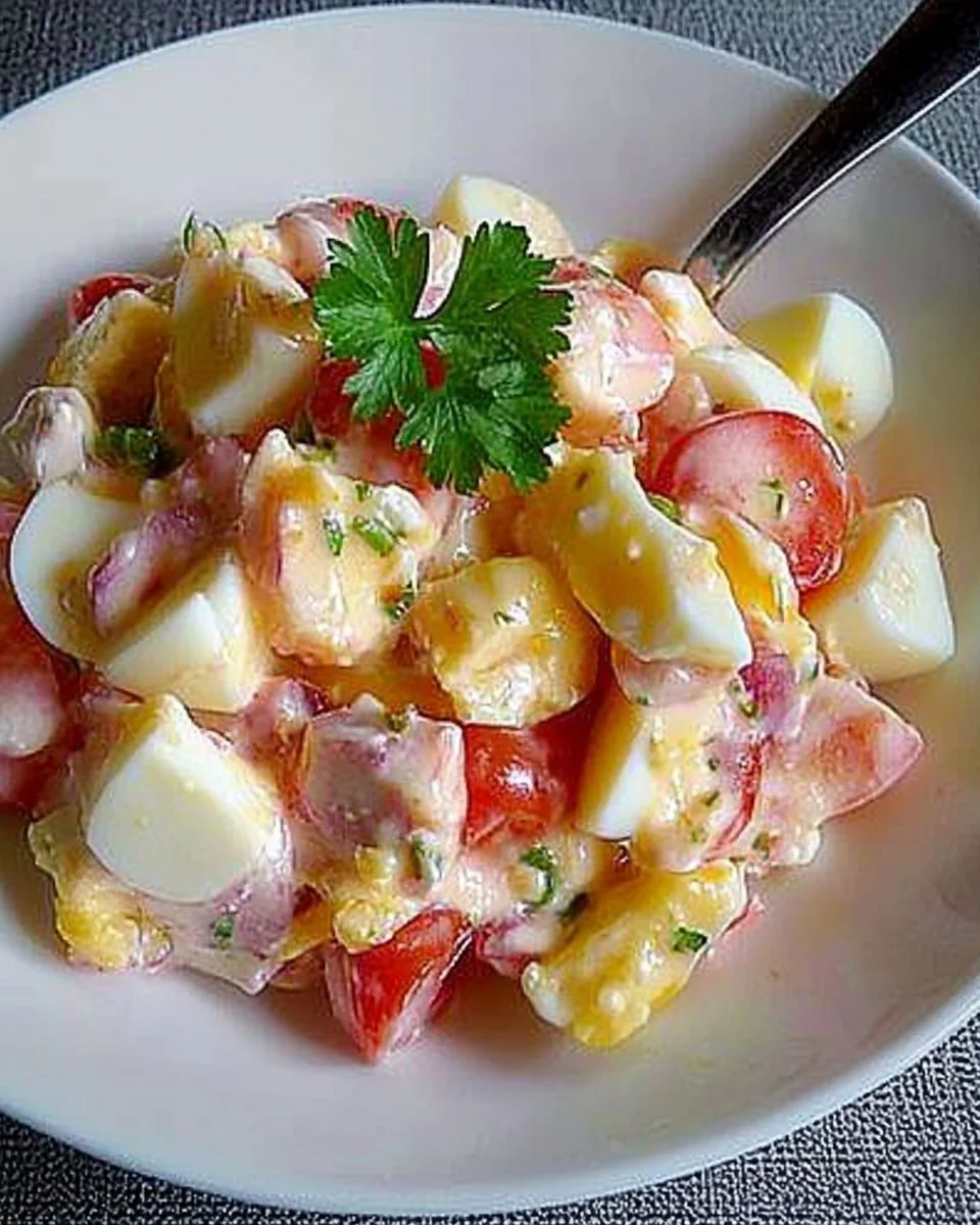 Eiersalat mit Tomaten