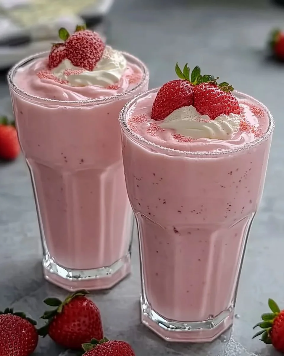 Erdbeer-Milchshake mit nur 3 Zutaten