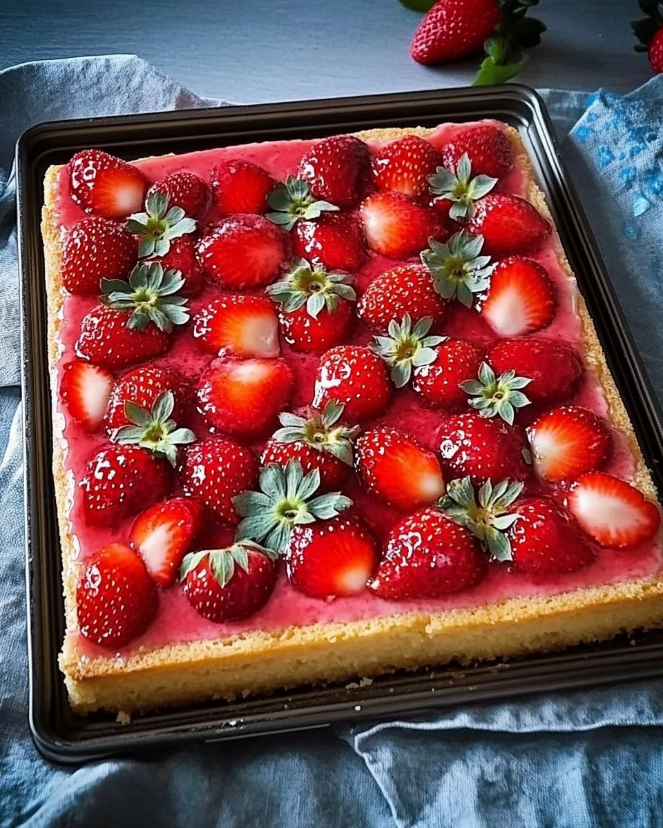 Erdbeerkuchen vom Blech