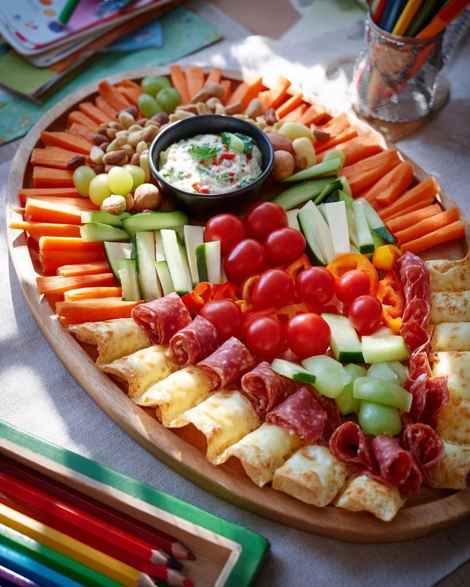 Bunte Fingerfood Schultüten mit kreativen Snacks für den Schulanfang