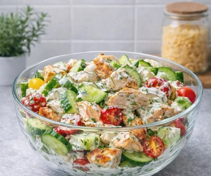 Griechischer Hähnchen-Tzatziki-Salat