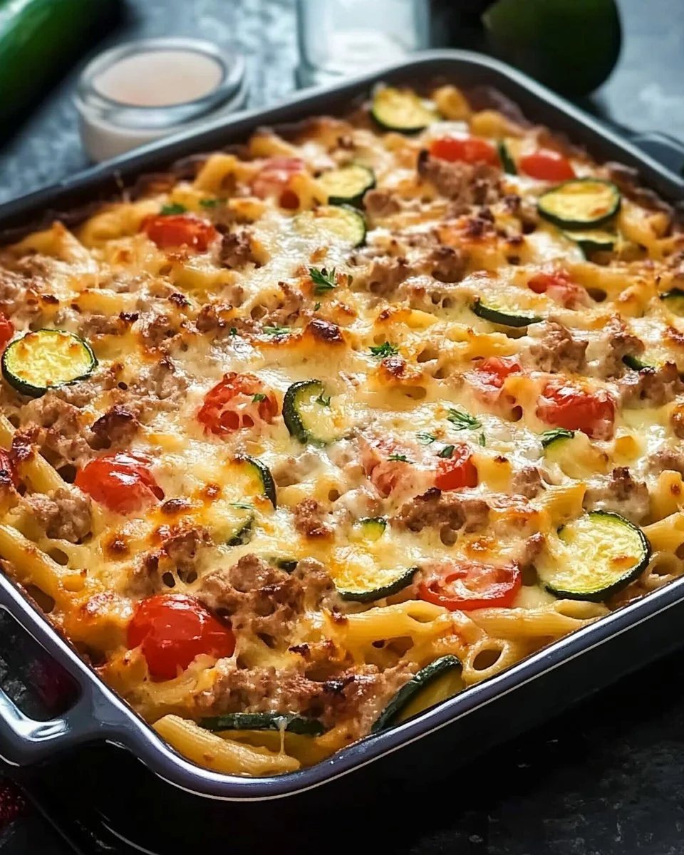 Gyros-Makkaroni-Auflauf mit saftigem Gyros und cremiger Sauce