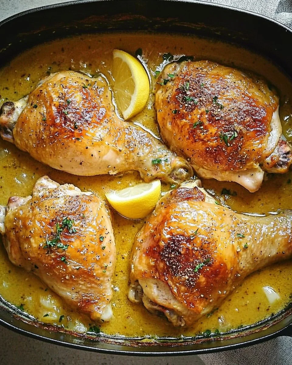 Hähnchenkeulen für Sauce-Liebhaber, zart und saftig zubereitet