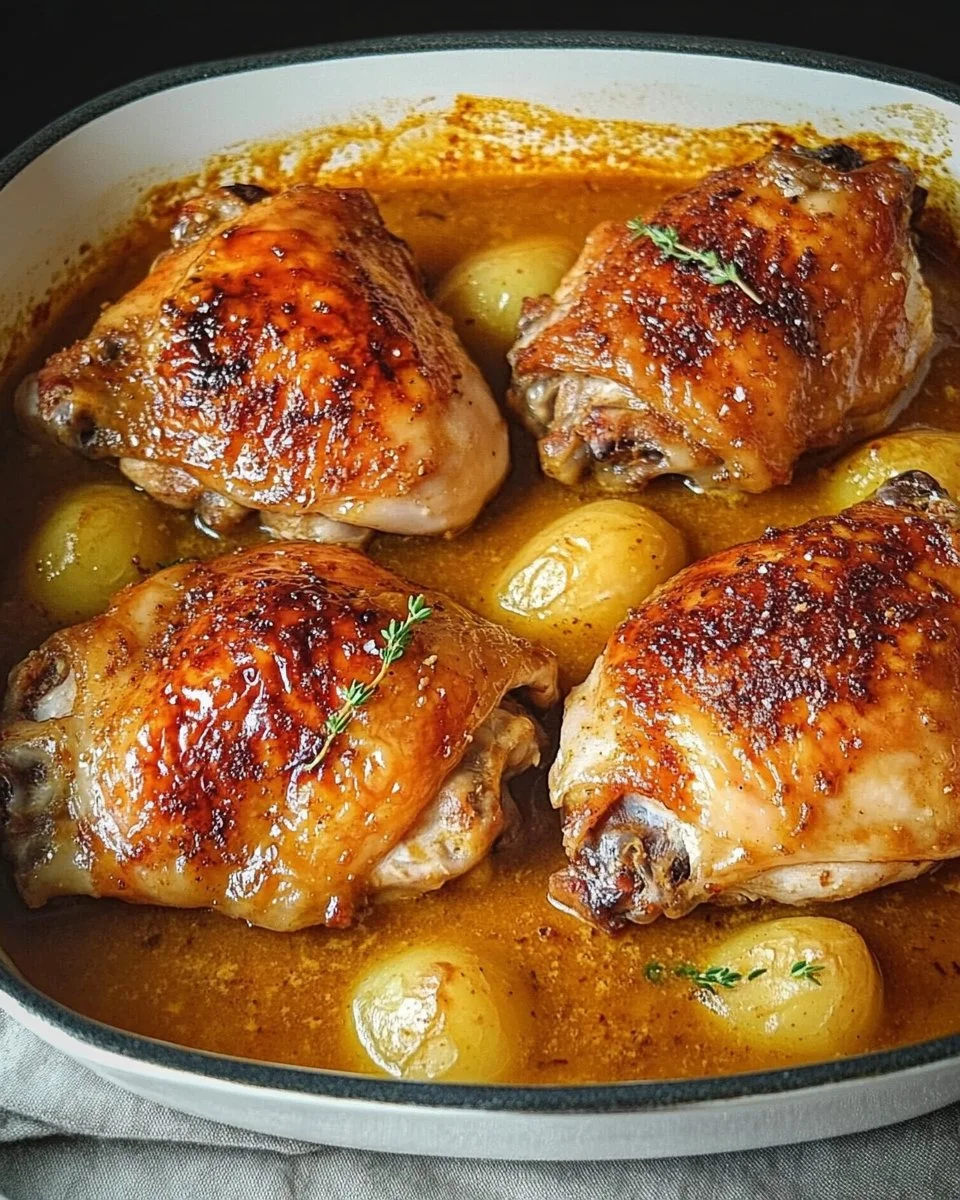 Hähnchenkeulen für Sauce-Liebhaber