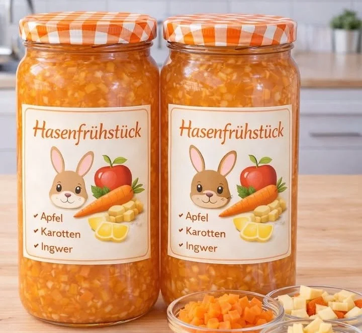 Hasenfrühstück (Karotten-Apfel-Ingwer-Marmelade)
