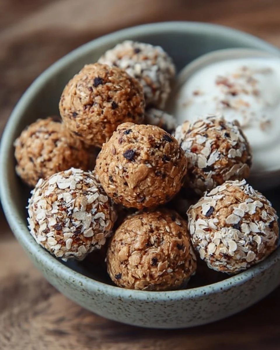 Leckere herzhafte Protein-Snackbällchen für gesunde Snacks.