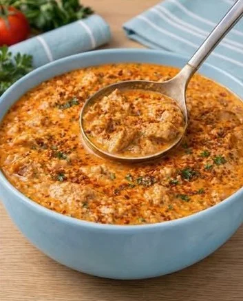 Schüssel mit köstlicher Hexensuppe für Halloween