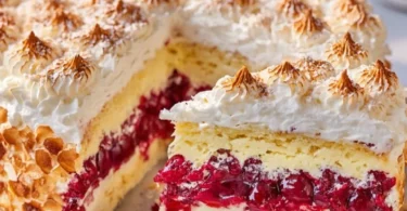 Himmelstorte mit Sauerkirschen, lecker und himmlisch, Dessert Rezept