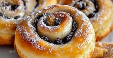 Joghurt-Schnecken frisch gebacken auf einem Teller