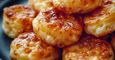 Käse Puff Snacks auf einem Teller serviert, frisch und köstlich.