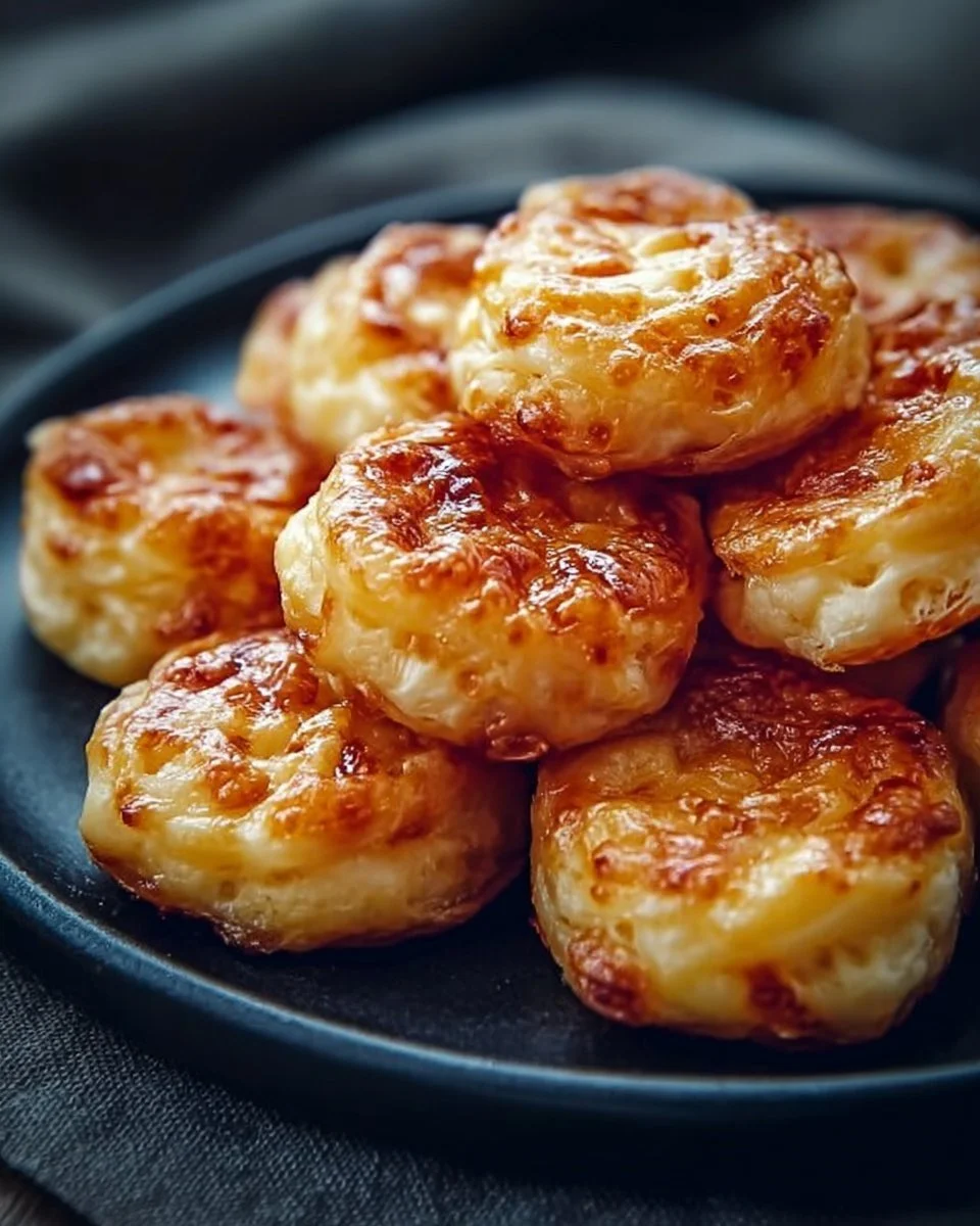 Käse Puff Snacks auf einem Teller serviert, frisch und köstlich.
