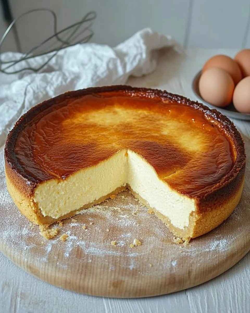 Käsekuchen mit frischer Fruchtdeko auf einem eleganten Tischteller